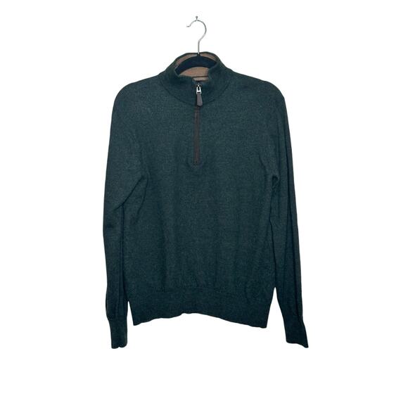 Orvis dark green 1/4 zip neck pullover sweater size Small - Picture 9 of 11
